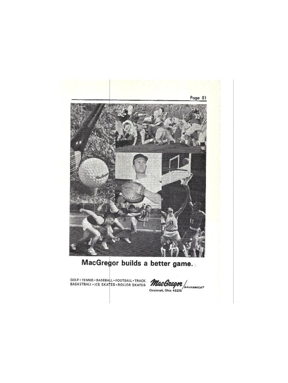 MacGregor 1966 Vintage Sports Equipment Print Ad
